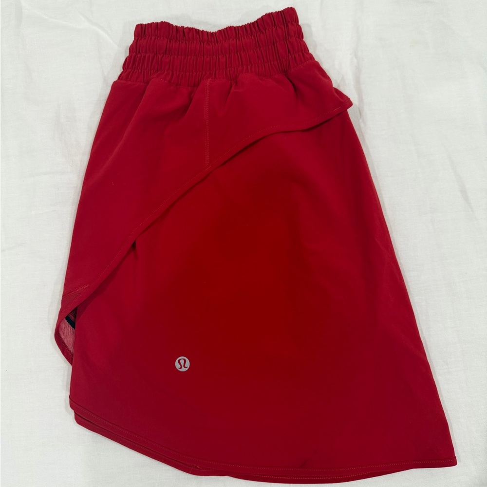 lululemon athletica Red Asymmetrical Athletic Skirt